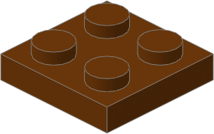 ~_Plate  2 x  2 Reddish_Brown (Obsolete)