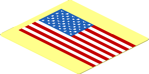 Sticker 1.6 x 1.8 with US Flag Sticker 1.6 x 1.8 with US Flag