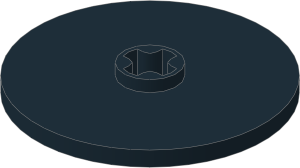 ~_Technic Disc  3 x  3 with Axlehole Black (Obsolete)