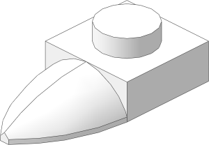 ~_Plate  1 x  1 with Tooth White (Obsolete)