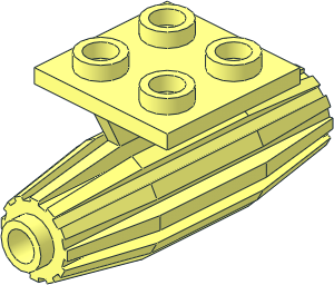 Plate  2 x  2 with Jet Engine with 12 Fins