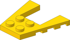 ~_Wing  4 x  4 with 2 x 2 Cutout Yellow (Obsolete)