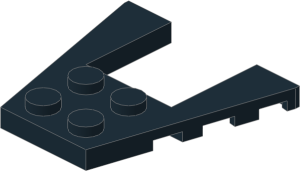 ~_Wing  4 x  4 with  2 x  2 Cutout Black (Obsolete)