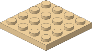 ~_Plate  4 x  4 Tan (Obsolete)