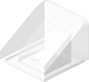 ~_Slope Brick 31  1 x  1 x  0.667 Trans Clear (Obsolete)