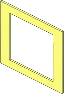~Duplo Door Frame  2 x  4 x  3 with Flat Rim Back Panel