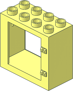 ~Duplo Door Frame  2 x  4 x  3 with Flat Rim