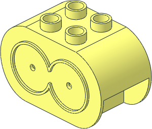 Duplo Brick 2 x 4 x 2 with Rounded Ends with Eyes Sockets Duplo Brick 2 x 4 x 2 with Rounded Ends with Eyes Sockets
