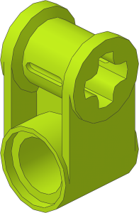 ~_Technic Cross Block 1 x 2 (Axle/Pin) Lime (Obsolete)