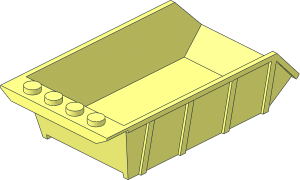 Tipper Bucket  4 x  6 with Closed Studs Front Lip