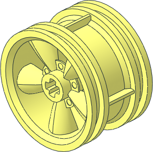 Wheel Rim 20 x 30 "Torq Thrust" with  5 Spokes and External Ribs