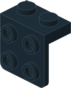~_Bracket  1 x  2 -  2 x  2 Black (Obsolete)