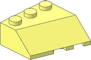 Wedge  3 x  3 Sloped Left