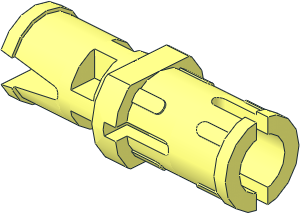 ~Technic Pin with Friction Ridges Lengthwise and Solid End ~Technic Pin with Friction Ridges Lengthwise and Solid End