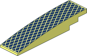 Slope Brick Curved 8 x 2 with Dark Blue Diamonds Pattern Slope Brick Curved 8 x 2 with Dark Blue Diamonds Pattern