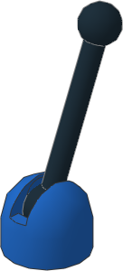 ~_Hinge Control Stick and Base (Complete) Black/Blue (Obsolete) ~_Hinge Control Stick and Base (Complete) Black/Blue (Obsolete)