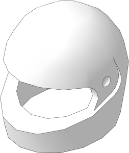 ~_Minifig Helmet Modern White (Obsolete)