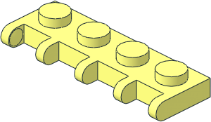 Hinge Plate  1 x  4 with Car Roof Holder