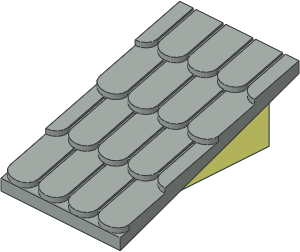 Fabuland Roof Slope without Top Hole (Complete) Light Grey