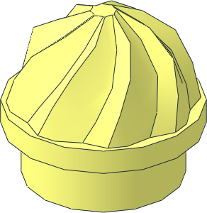 Plate  1 x  1 Round with Swirled Top