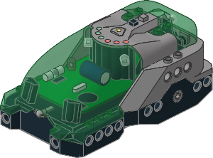 ~Electric Spybotic Brick with TransGreen Cover (Obsolete)