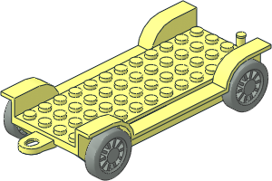 Vehicle Chassis 12 x 6 with Tow-Hook and Light-Grey 5.5 x 20 Wheels Vehicle Chassis 12 x 6 with Tow-Hook and Light-Grey 5.5 x 20 Wheels