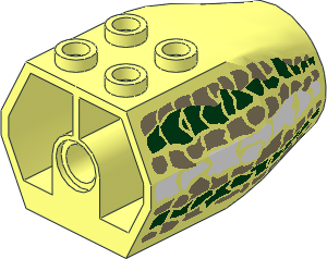 Animal Serpent Basilisk Body Segment with Scales Pattern