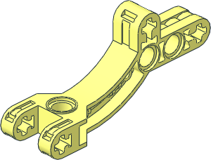 Constraction Block 2 x 7 x 3 Curved with Forked Axle Hole Constraction Block 2 x 7 x 3 Curved with Forked Axle Hole