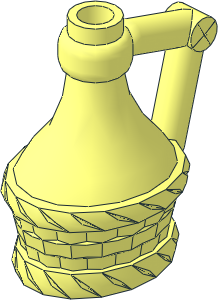 Figure Flask with Handle (Needs Work)