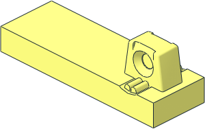Hinge Tile  1 x  3 Locking with Single Finger on Top
