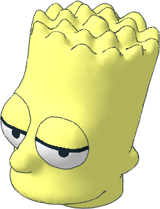 Minifig Head Simpsons Bart Simpson with Eyes Looking Left Pattern Minifig Head Simpsons Bart Simpson with Eyes Looking Left Pattern