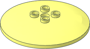 Dish  6 x  6 Inverted with Hollow Studs