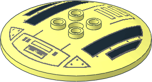 Dish  6 x  6 Inverted Hollow Studs with SW TIE Advanced Hatch Pattern
