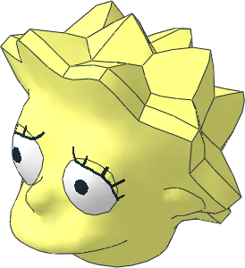 Minifig Head Simpsons Lisa Simpson with Worried Eyes Pattern Minifig Head Simpsons Lisa Simpson with Worried Eyes Pattern
