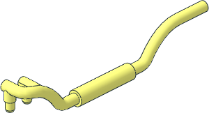 Exhaust Pipe Twin Inlet 11L Left