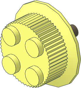 Train Wheel 4 Studs with Traction Teeth with Stub Axle Train Wheel 4 Studs with Traction Teeth with Stub Axle
