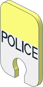 Motorcycle Windshield with POLICE Pattern