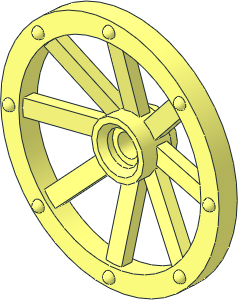 Wheel  2.8 x 34 with  8 Spokes with Round Hole for Wheel Holding Pin