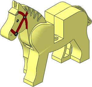 Animal Horse (Complete) with Red Tack Pattern
