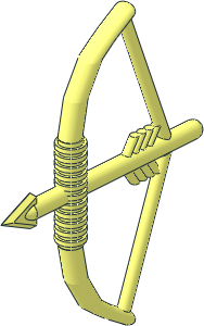 Minifig Bow with Arrow