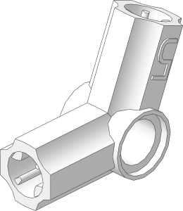 ~_Technic Angle Connector #5 (112.5 degree) White (Obsolete)