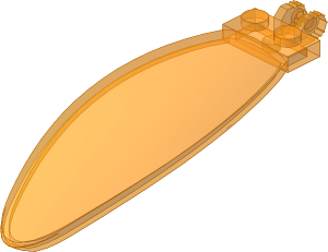 ~_Windscreen  9 x  3 x  1.667 Bubble Canopy Trans_Orange (Obsolete)