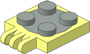 Turntable 2 x 2 Plate Base with Hinge with Light Grey Top Turntable 2 x 2 Plate Base with Hinge with Light Grey Top