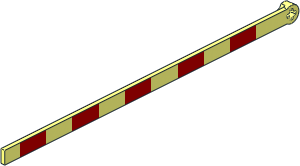 Train Level Crossing Gate Type 2 with Red Stripes Pattern