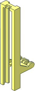 Forklift Rails  2 x  3 x  7.667 Locking with  4 Fingers
