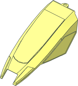 Glass For Train Front  6 x 14 x  7.333