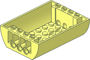 Slope Brick Curved  6 x  8 x  2 Inverted Double