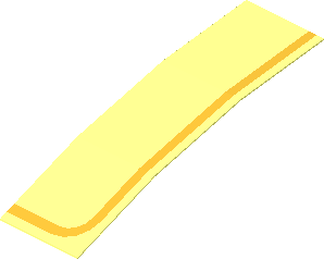 Sticker 0.9 x 2.9 with Gold Stripe Left (Formed) Sticker 0.9 x 2.9 with Gold Stripe Left (Formed)