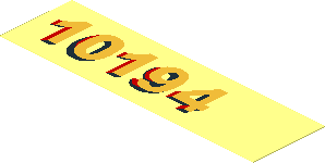 Sticker 1.1 x 3.9 with Gold "10194" Aligned Left Sticker 1.1 x 3.9 with Gold "10194" Aligned Left