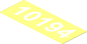 Sticker 0.7 x 1.8 with White "10194" Sticker 0.7 x 1.8 with White "10194"